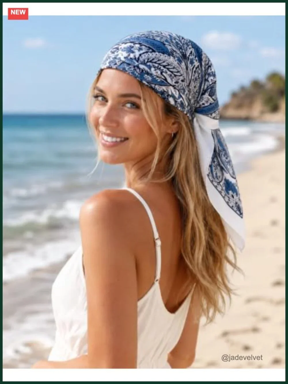Silk Feel Square Head Scarf 27.5 Inch Hair Wrapping Bandana For Women
